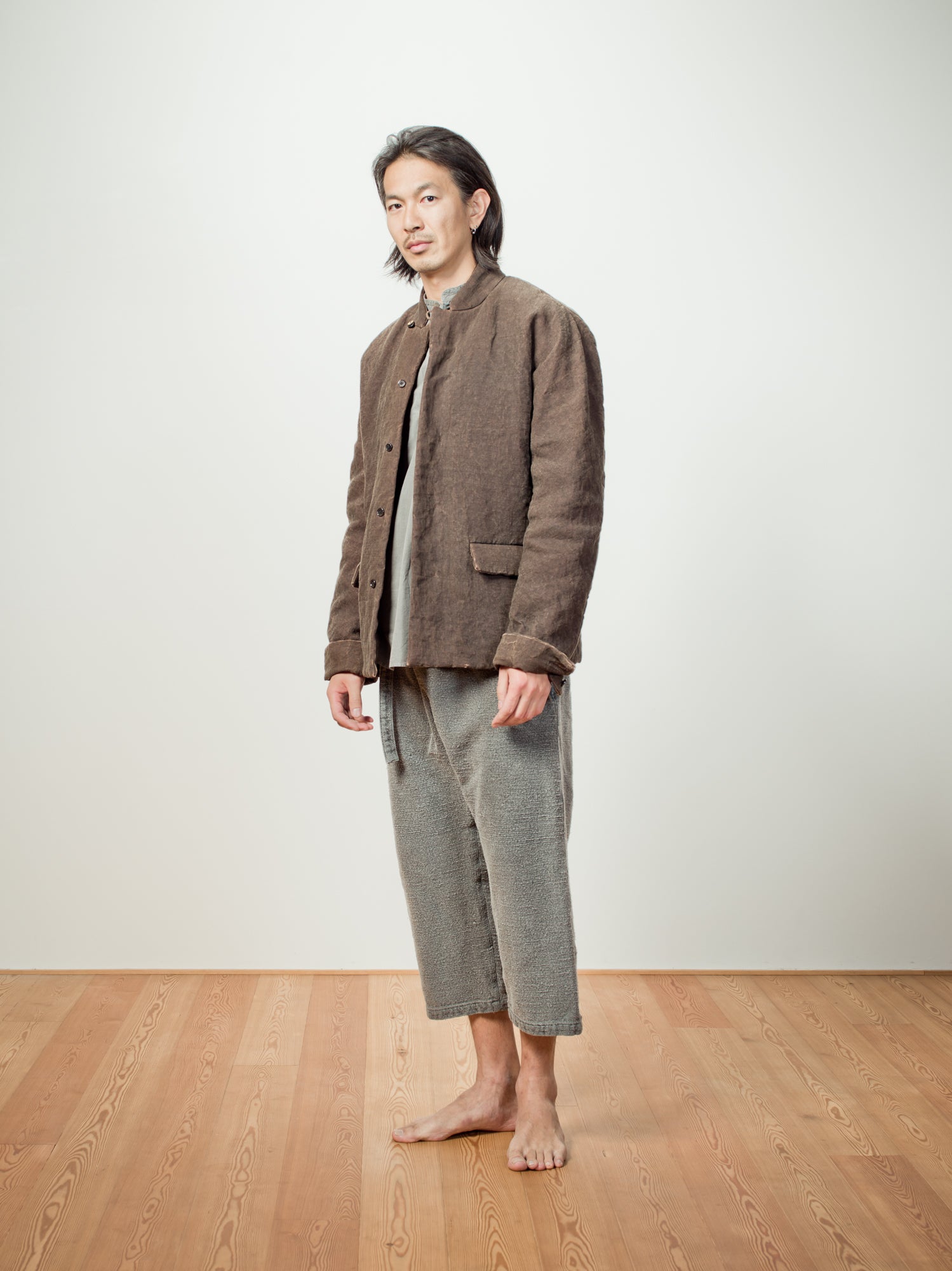 WOOL PADDING ZEN JACKET-KAKISHIBU BLACK – COTTLE WEB SHOP