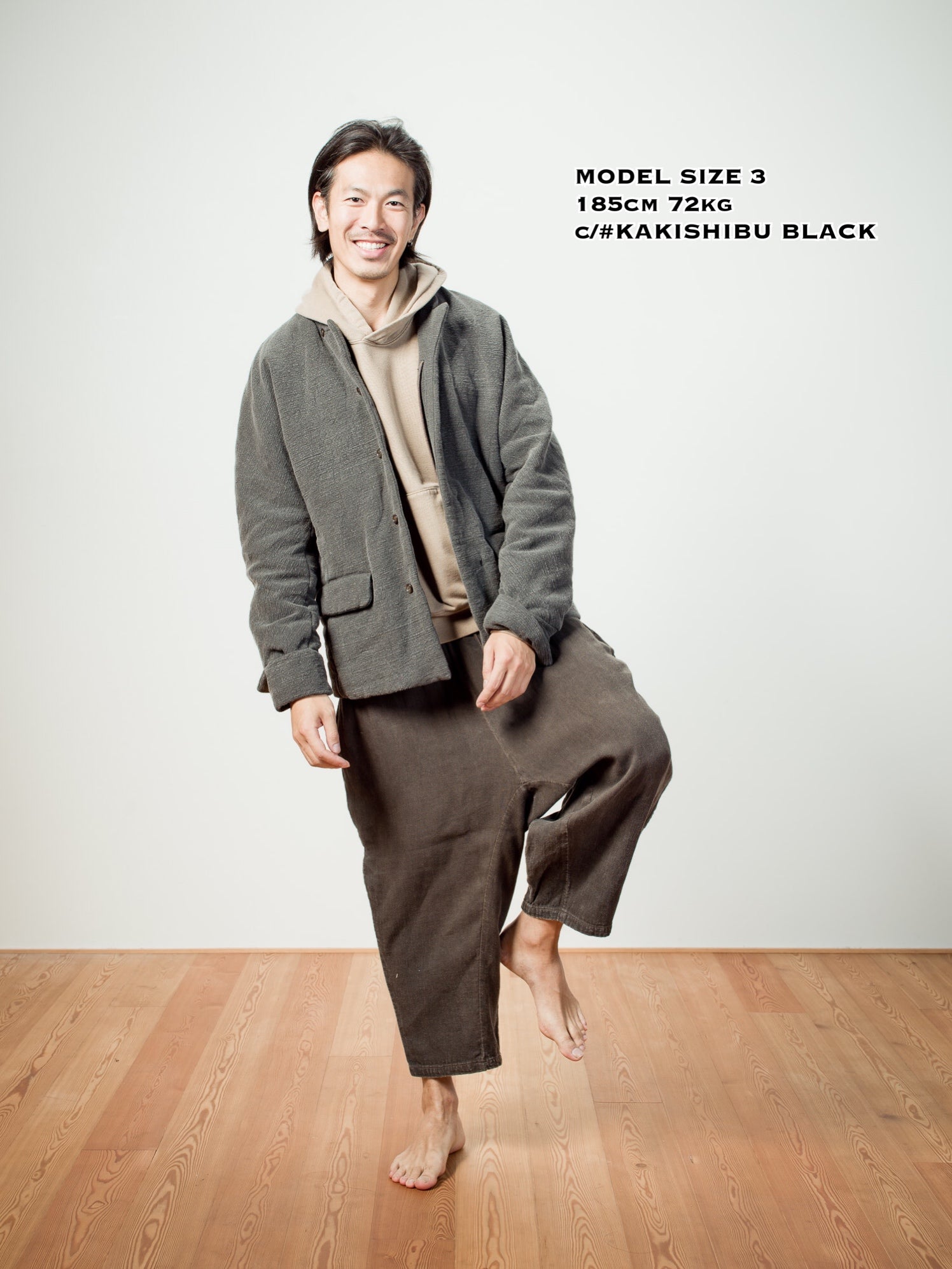 YAMABAKAMA COMFORT PANTSーKAKISHIBU BLACK – COTTLE WEB SHOP